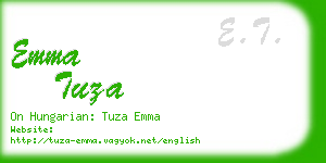 emma tuza business card